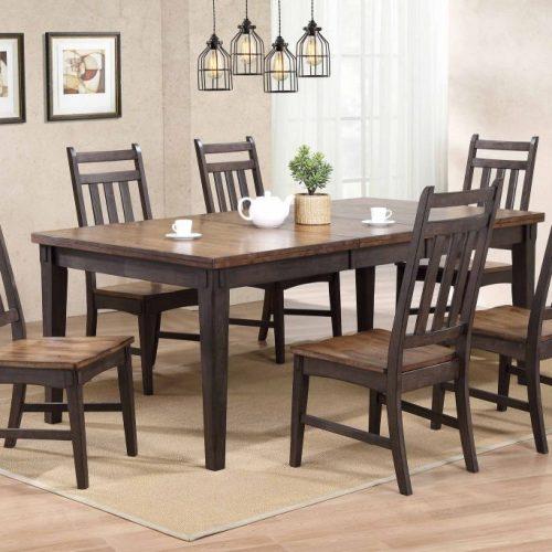 Rustic Two Tone Grey & Brown Dining Table and Chairs